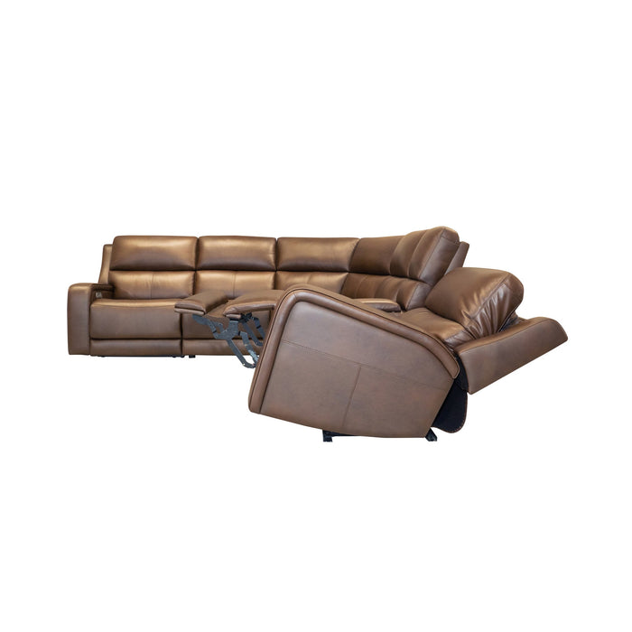Oasis Truffle Leather Sectional