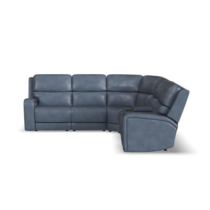 Oasis Storm Leather Sectional