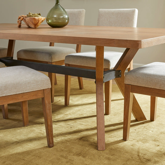 Millwork Brown Rectangular Dining Table