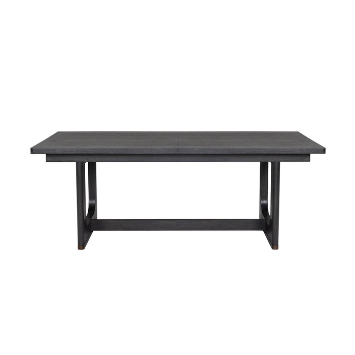 Waterfall Black Rectangular Dining Table
