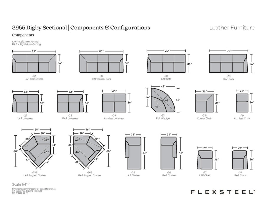 Digby Leather Sectional