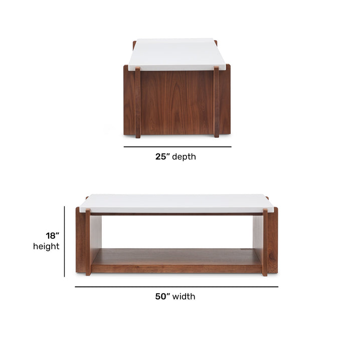 Lincoln Rectangular Coffee Table with Casters