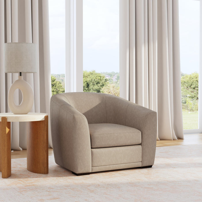 Jewel Fabric & Leather Chair