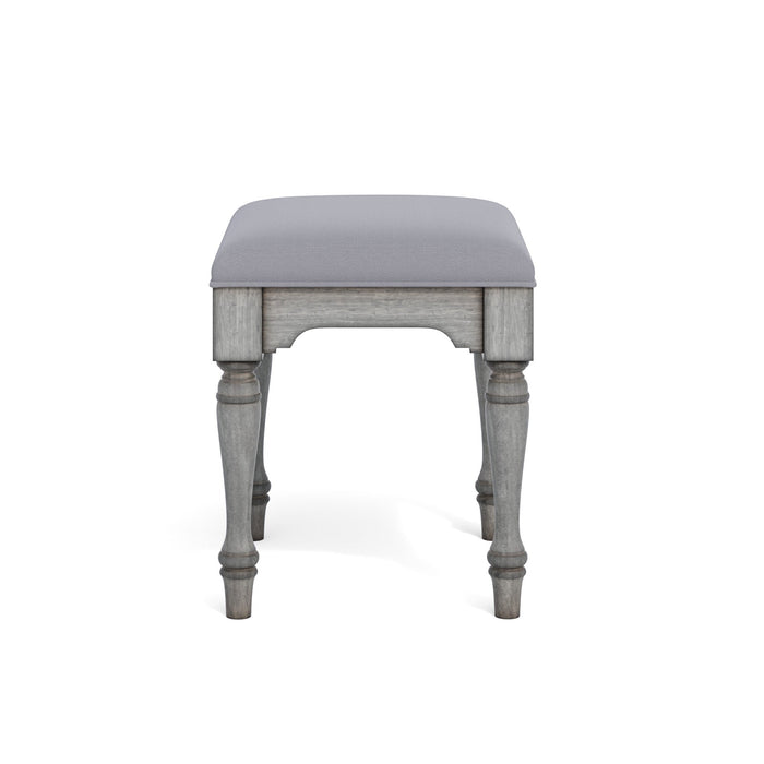 Plymouth Gray Pair of Ottomans
