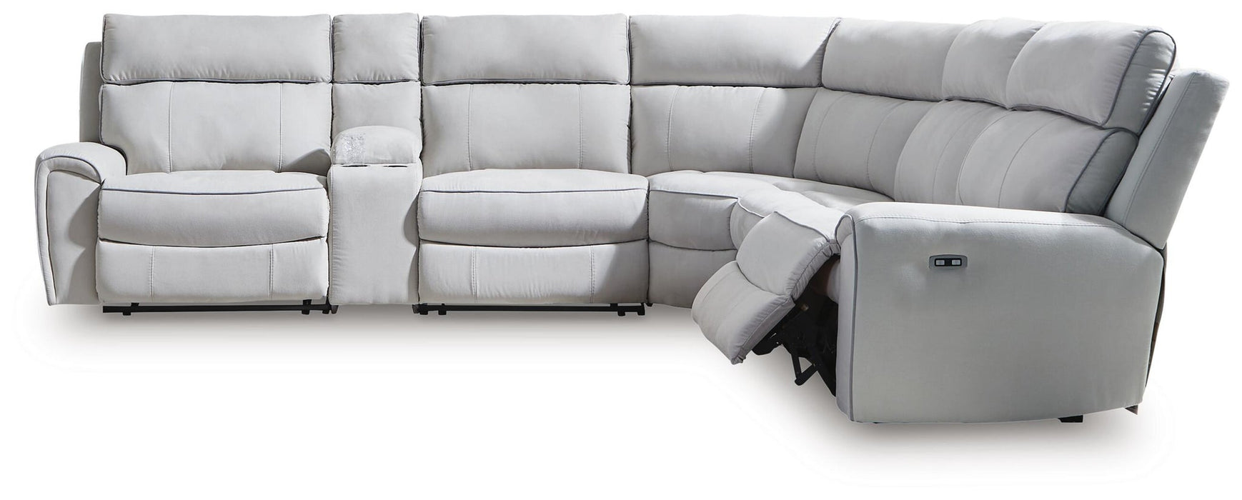 Social Pointe 6-Piece Reclining Sectional with Storage Console