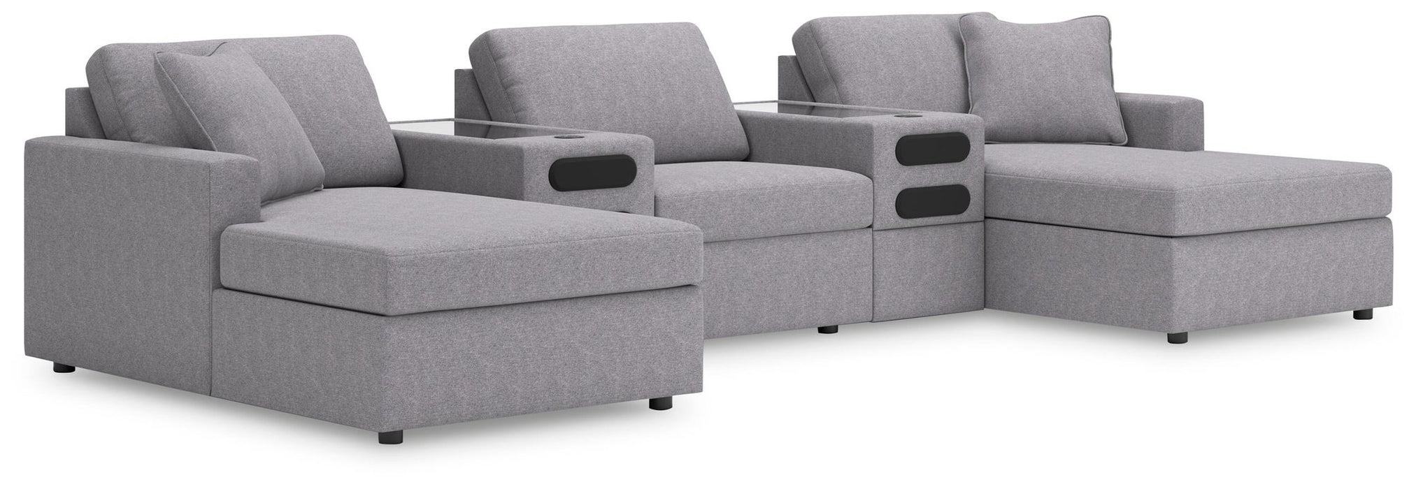 Modmax 5-Piece Double Storage Chaise Sectional with Audio Consoles