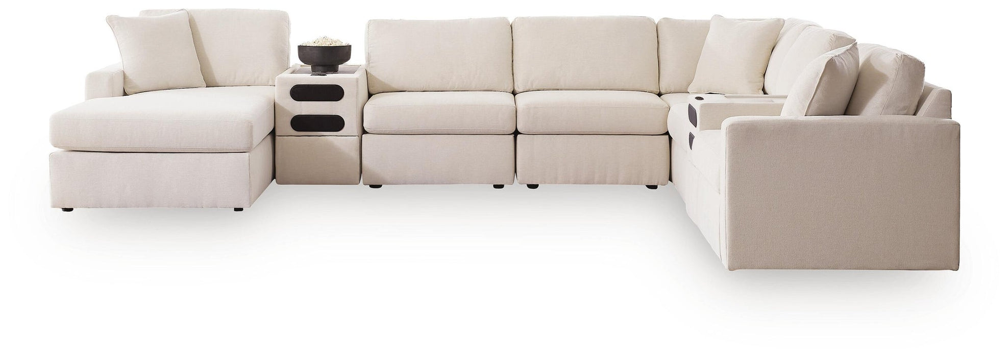 Modmax 8-Piece Sectional with Storage Chaise and Audio Consoles