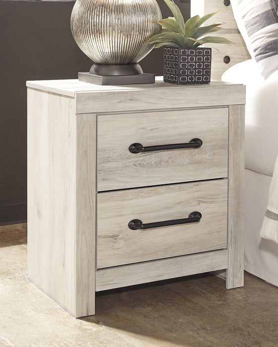 Cambeck  Panel Headboard With Mirrored Dresser And 2 Nightstands