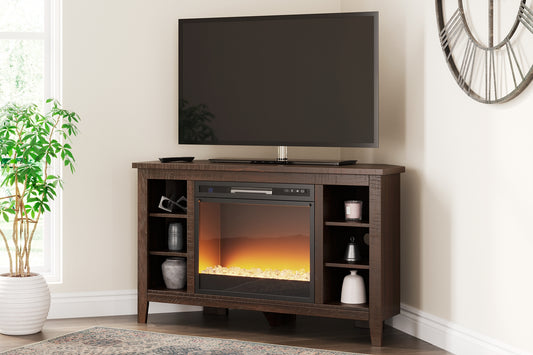 Ashley Express - Camiburg Corner TV Stand with Electric Fireplace